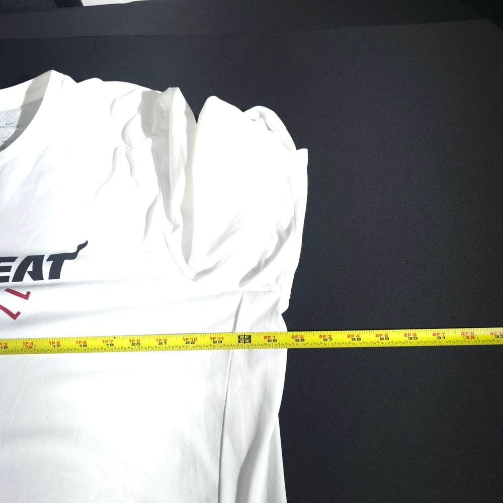 Nike Miami Heat NBA Mens XXLT White Dri-Fit Practice Shirt Basketball Tall Tee - Picture 4 of 10